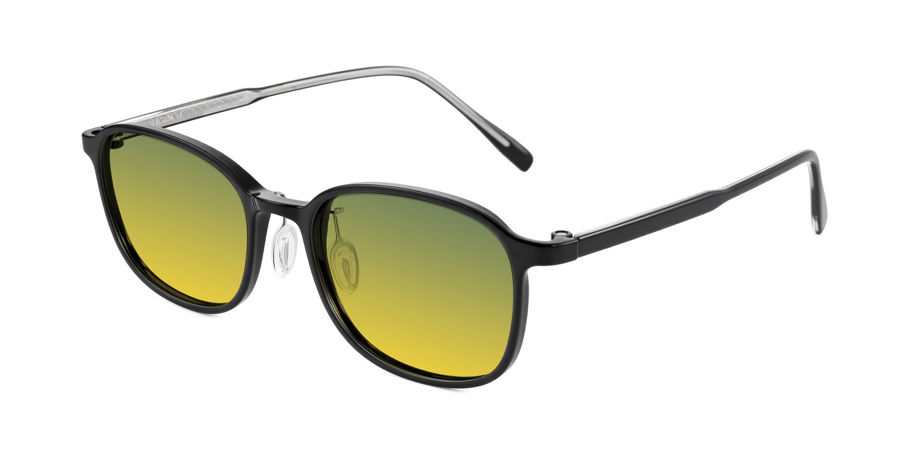 Angle of Sogge in Black with Green / Yellow Gradient Lenses