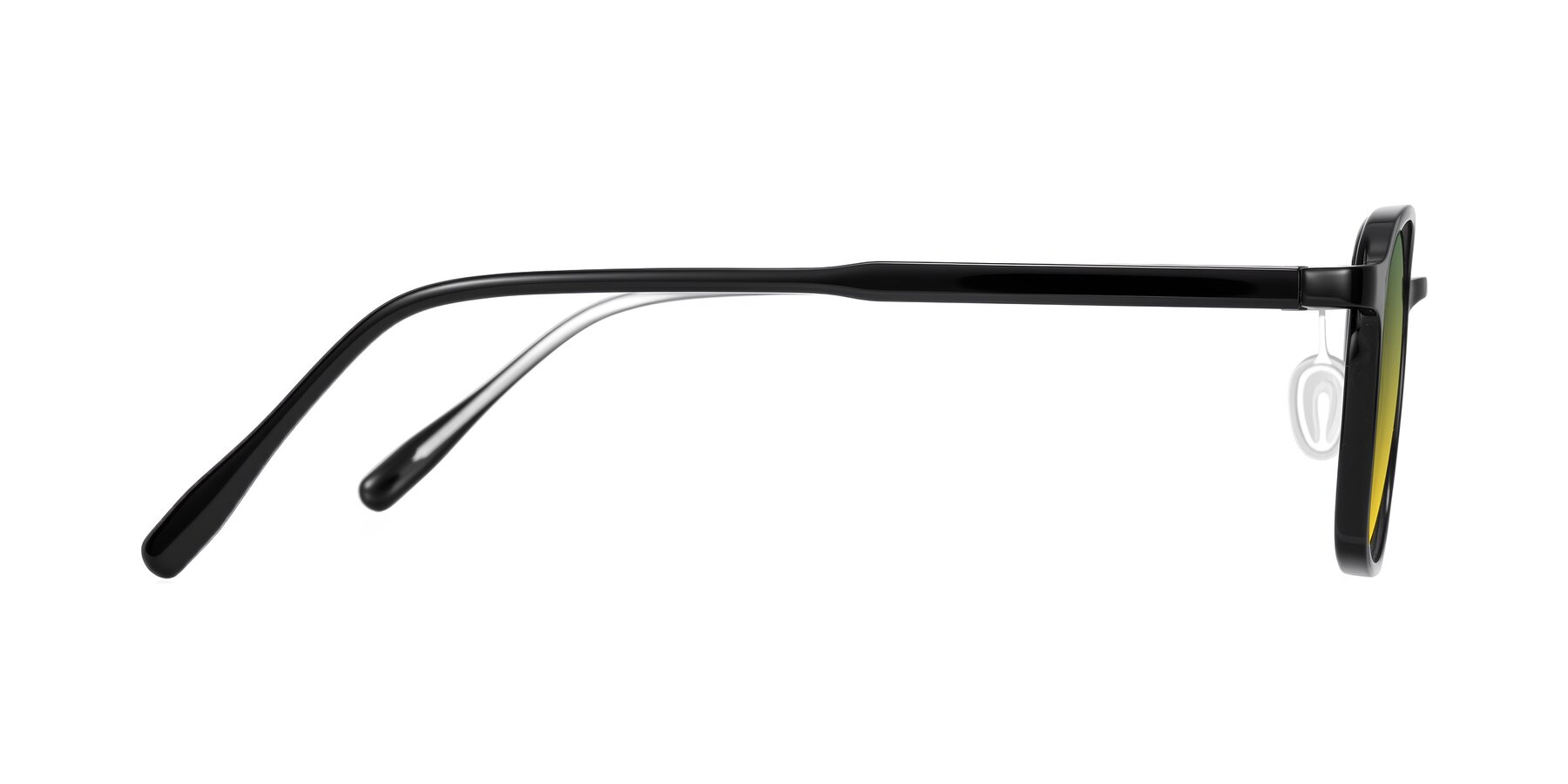 Side of Sogge in Black with Green / Yellow Gradient Lenses