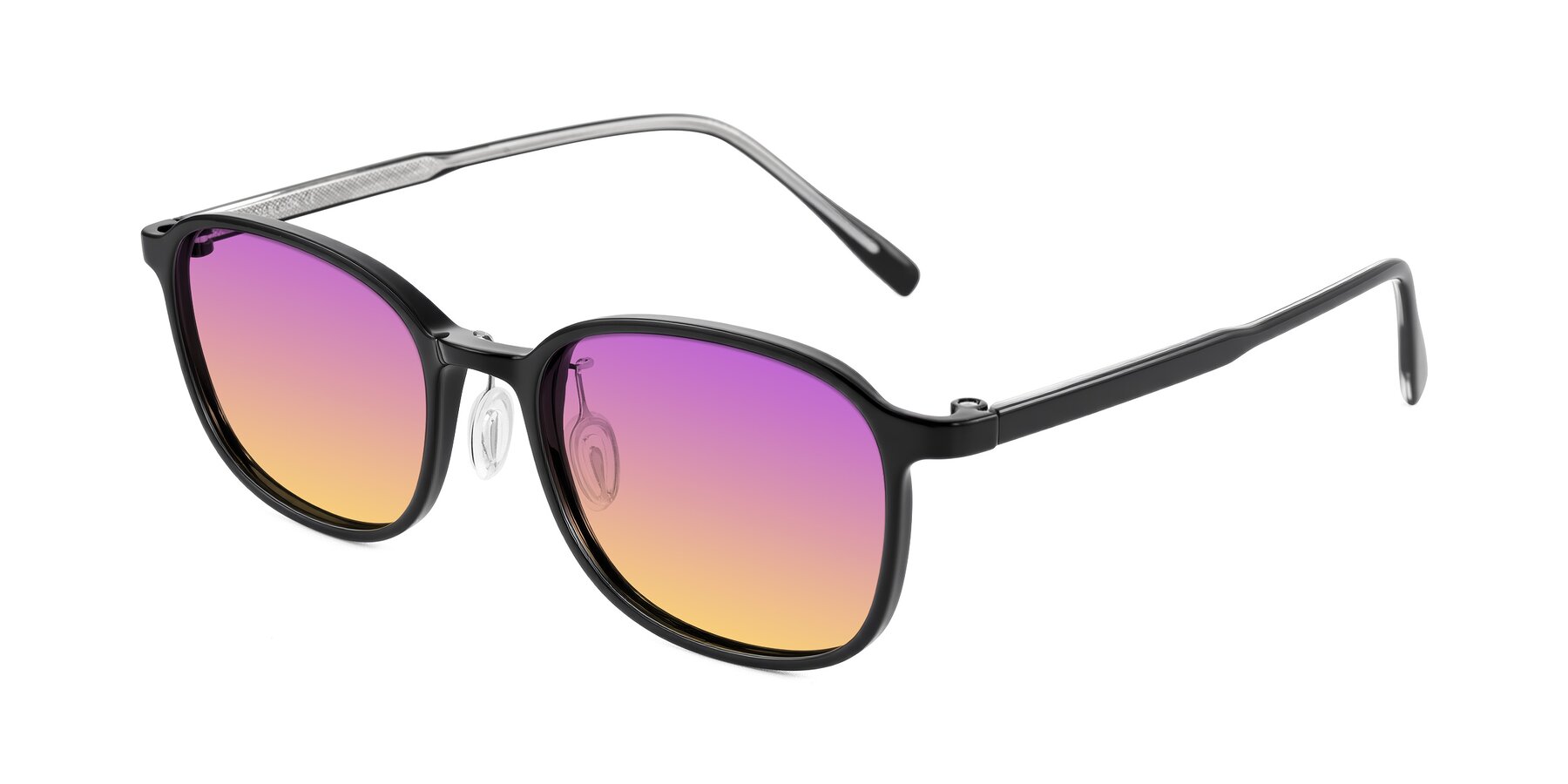 Angle of Sogge in Black with Purple / Yellow Gradient Lenses