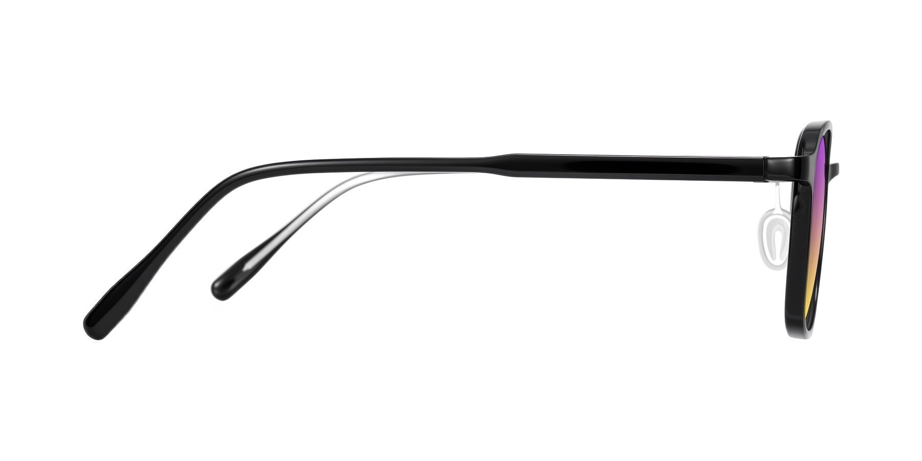 Side of Sogge in Black with Purple / Yellow Gradient Lenses