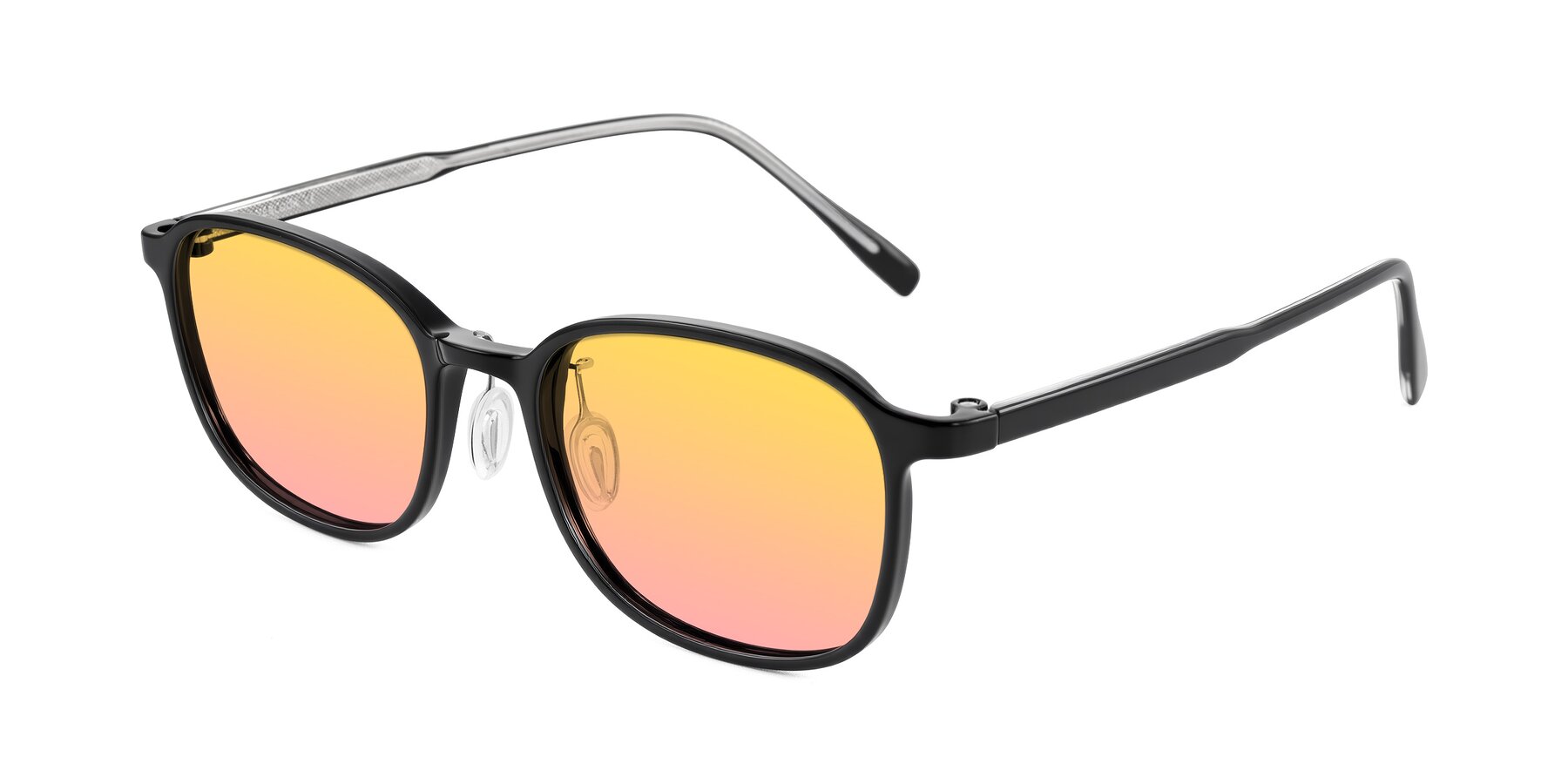 Angle of Sogge in Black with Yellow / Pink Gradient Lenses