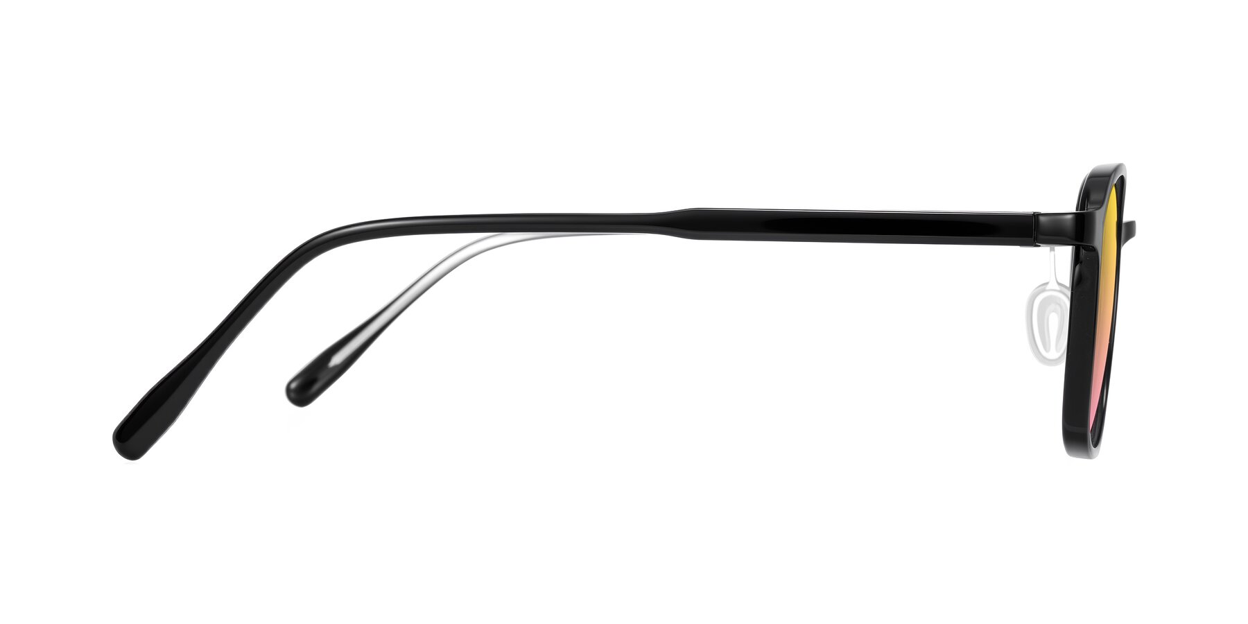 Side of Sogge in Black with Yellow / Pink Gradient Lenses