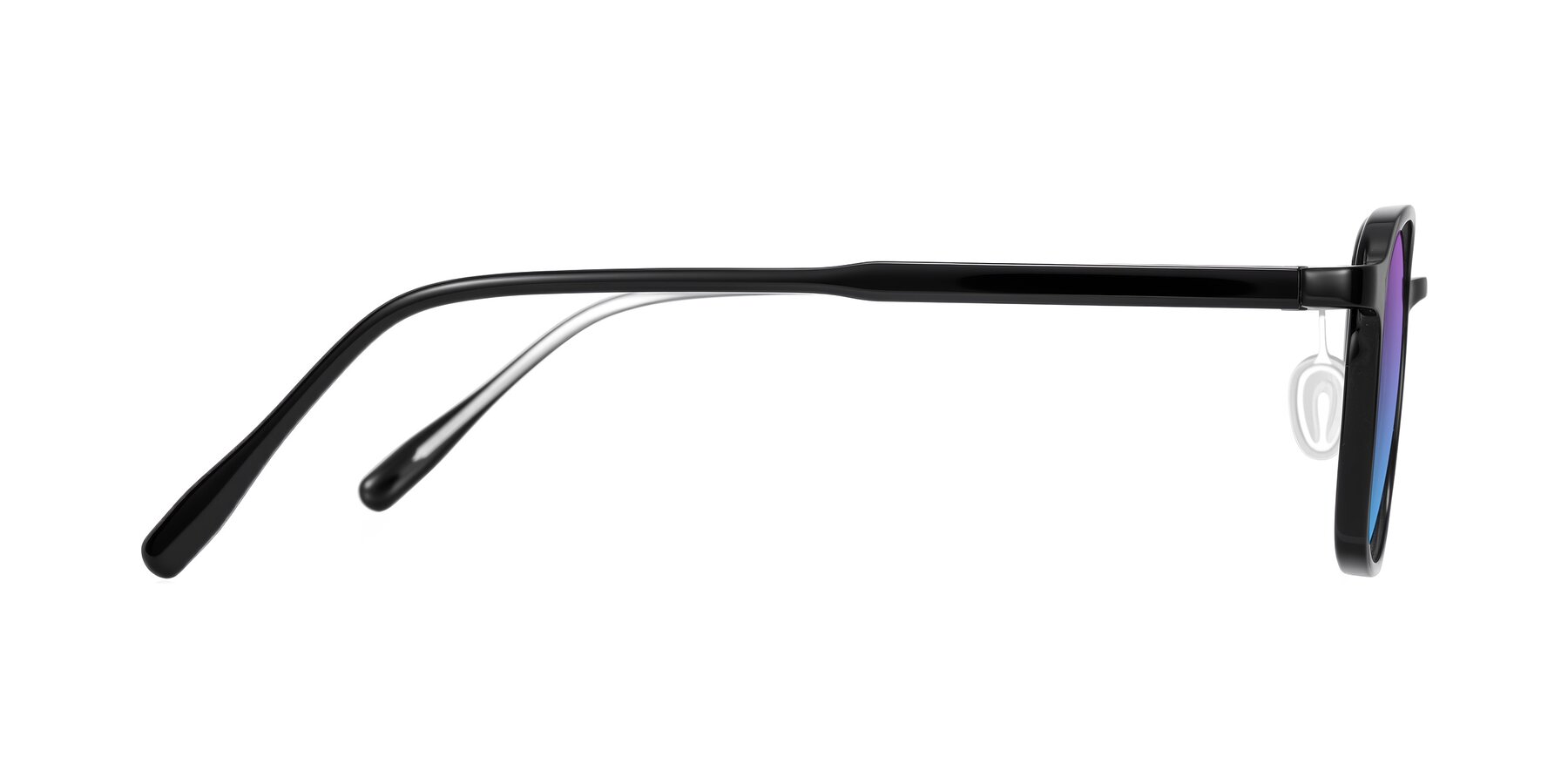 Side of Sogge in Black with Purple / Blue Gradient Lenses