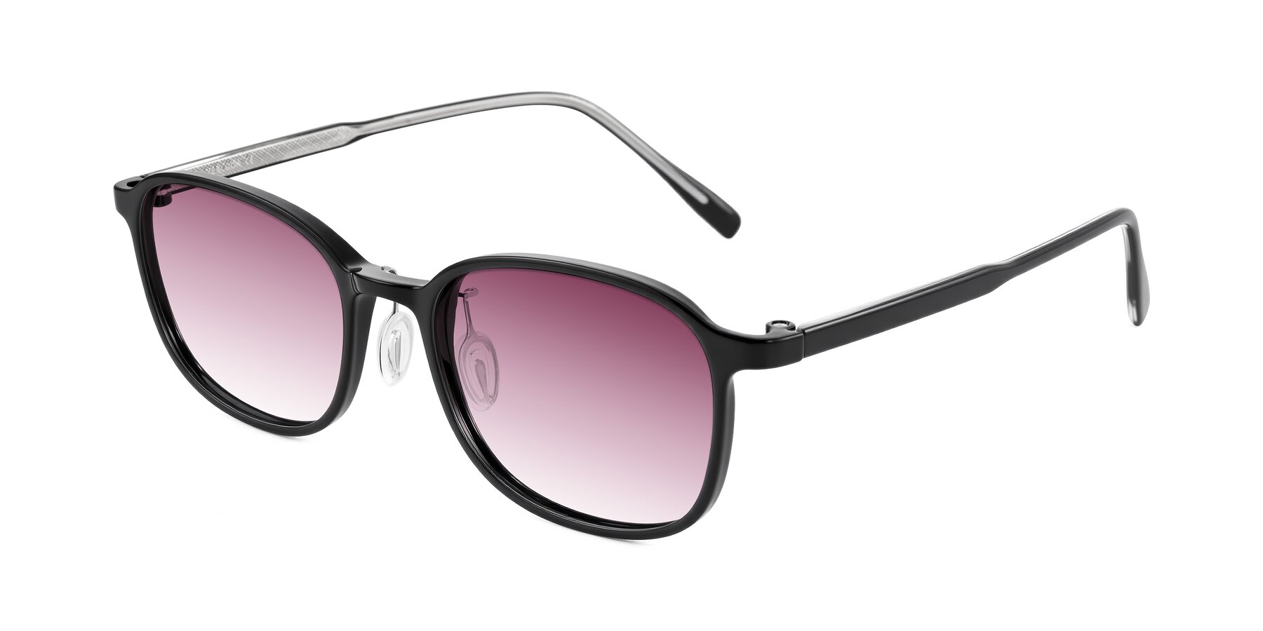Angle of Sogge in Black with Wine Gradient Lenses