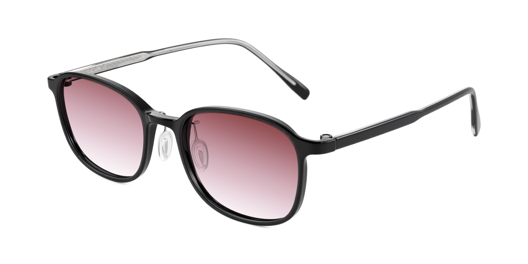 Angle of Sogge in Black with Garnet Gradient Lenses