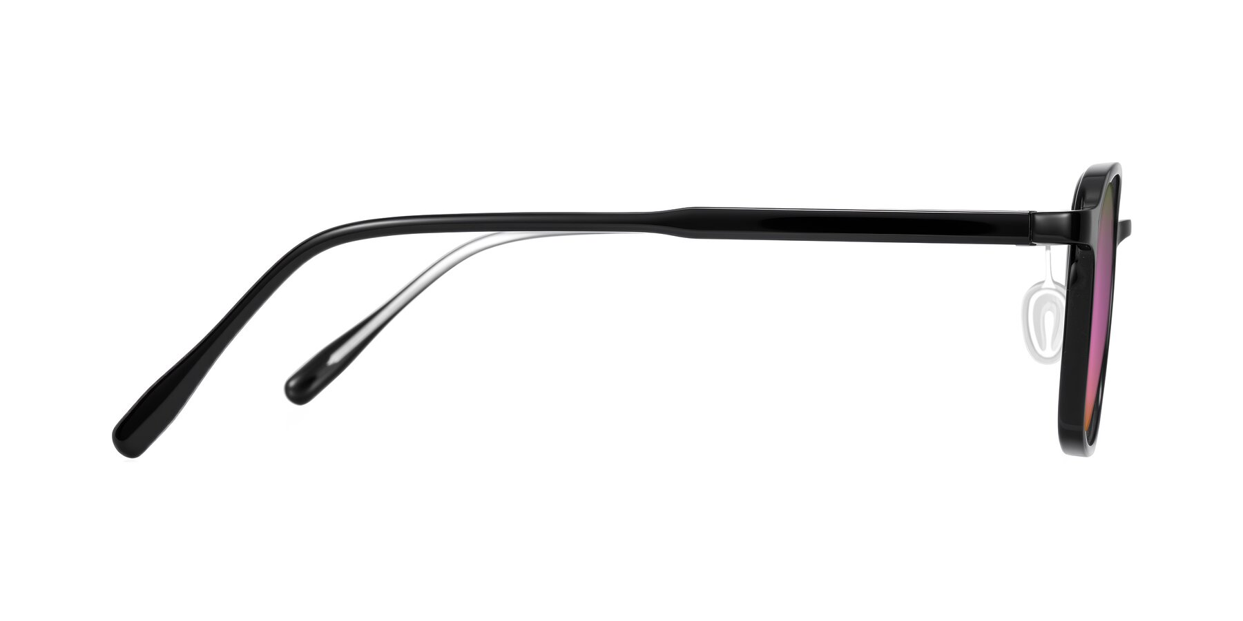 Side of Sogge in Black with Pink Mirrored Lenses