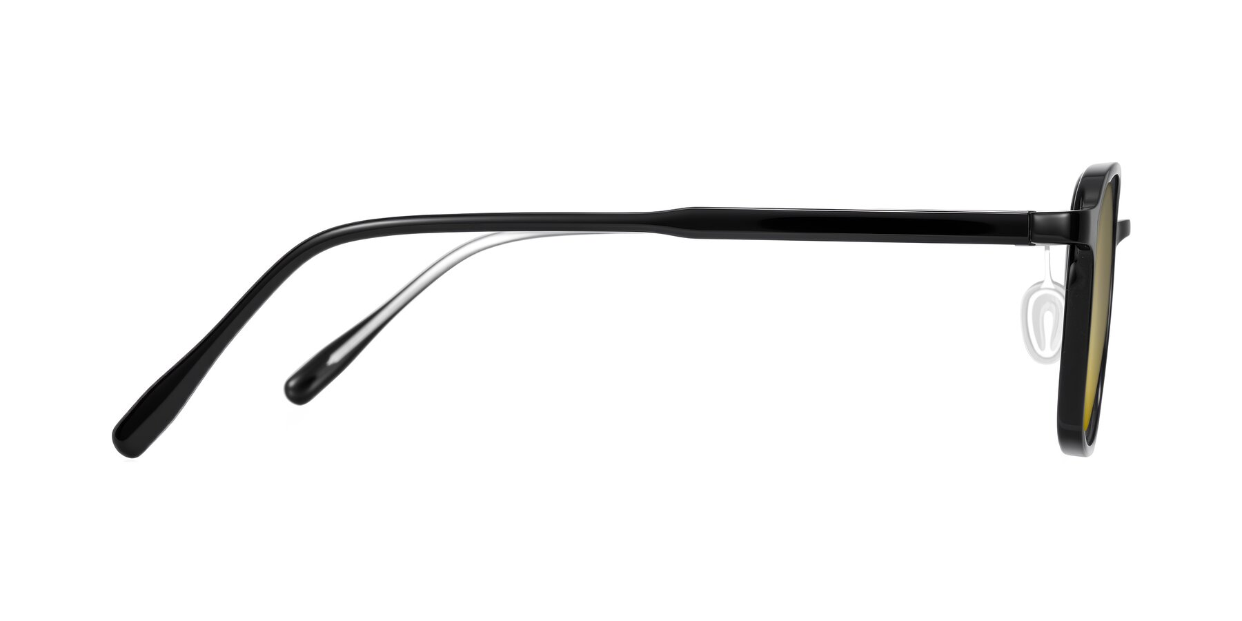 Side of Sogge in Black with Gold Mirrored Lenses
