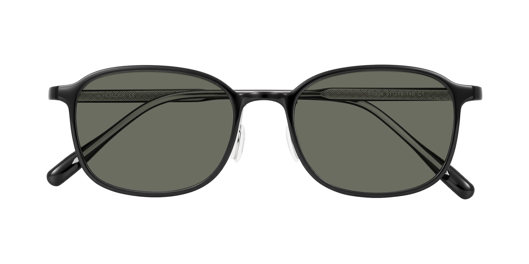 Folded Front of Sogge in Black with Gray Polarized Lenses