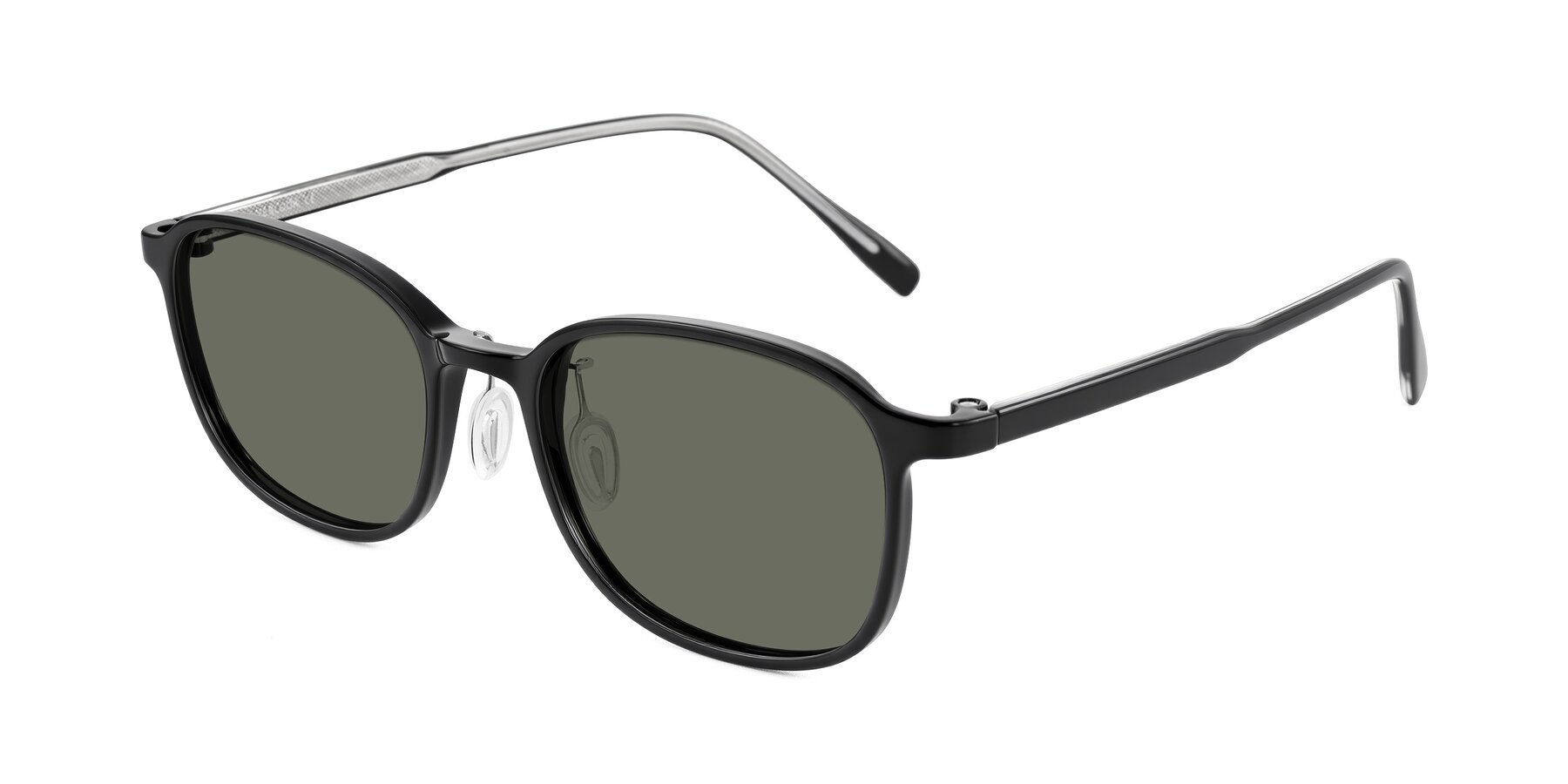 Angle of Sogge in Black with Gray Polarized Lenses