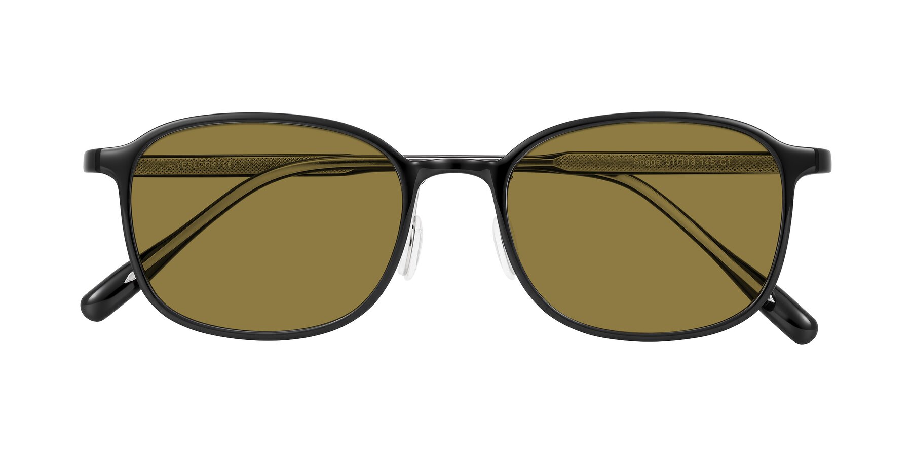 Folded Front of Sogge in Black with Brown Polarized Lenses