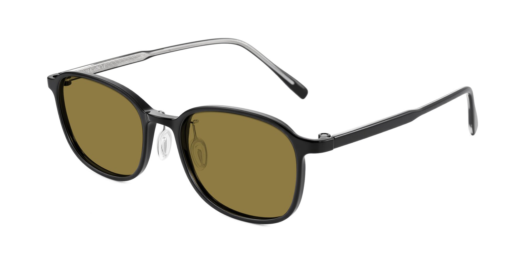 Angle of Sogge in Black with Brown Polarized Lenses
