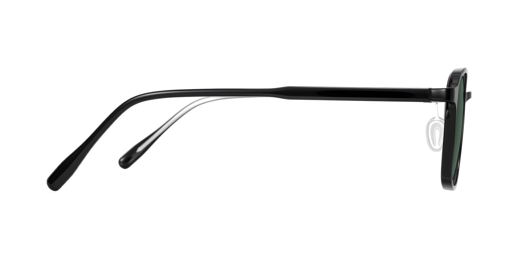 Side of Sogge in Black with Green Polarized Lenses