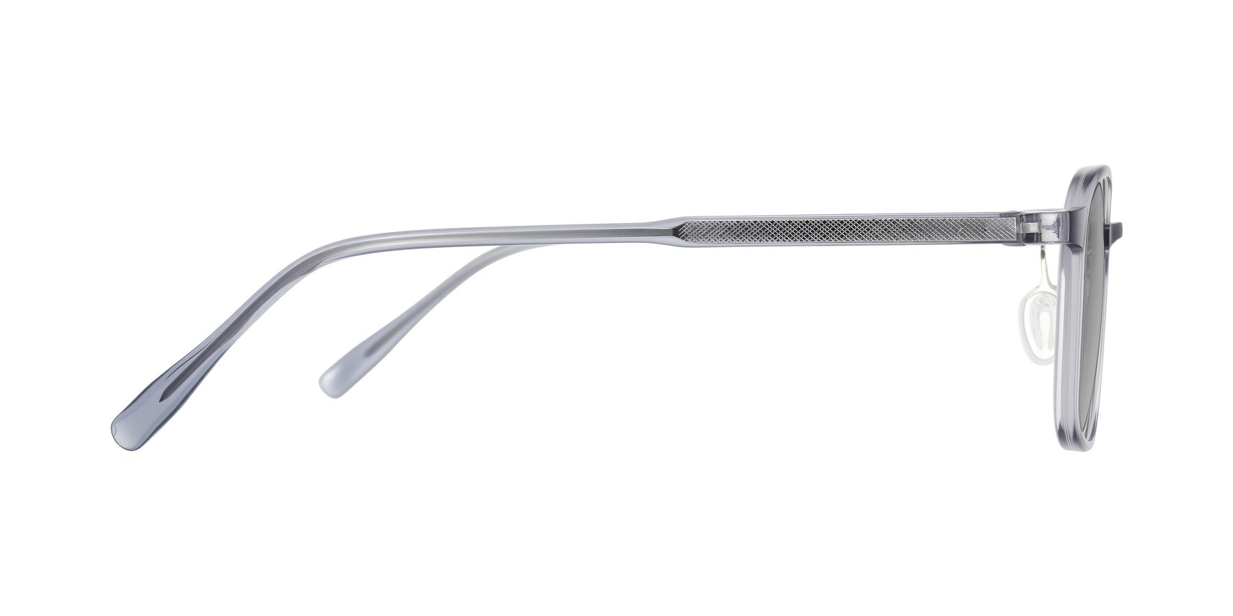 Side of Sogge in Transparent Grayish Blue with Light Gray Tinted Lenses