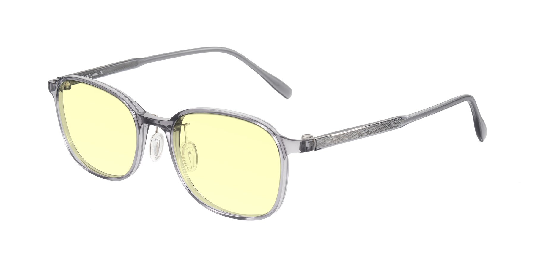 Angle of Sogge in Transparent Grayish Blue with Light Yellow Tinted Lenses