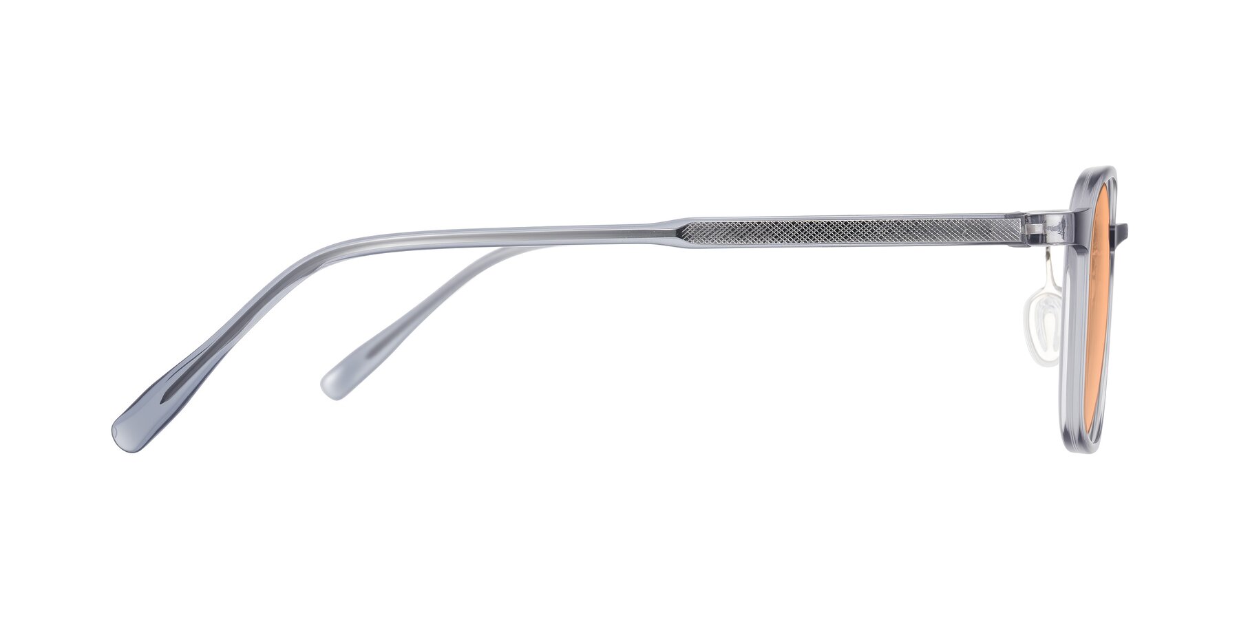 Side of Sogge in Transparent Grayish Blue with Light Orange Tinted Lenses