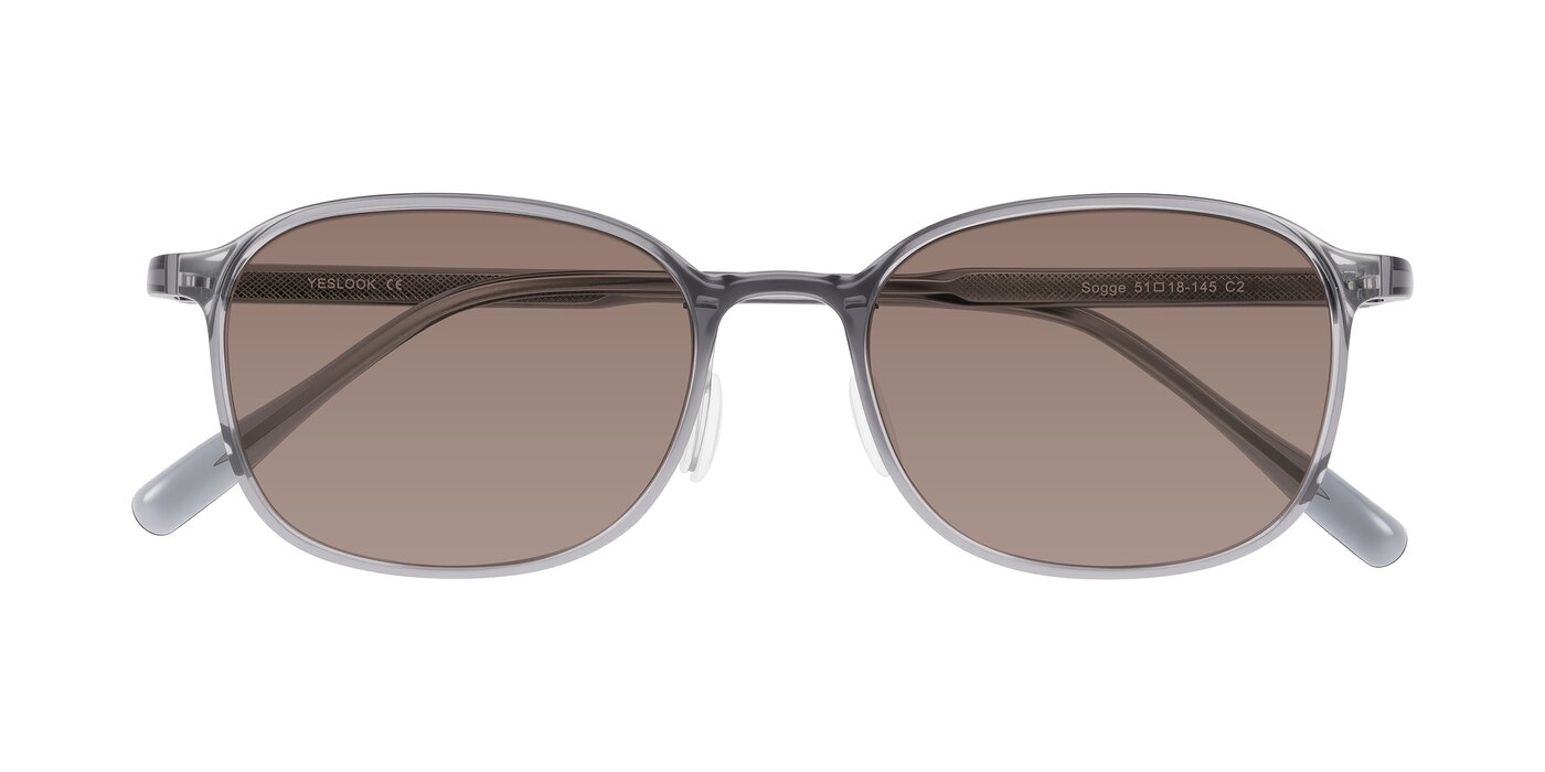 Sogge - Transparent Grayish Blue Tinted Sunglasses