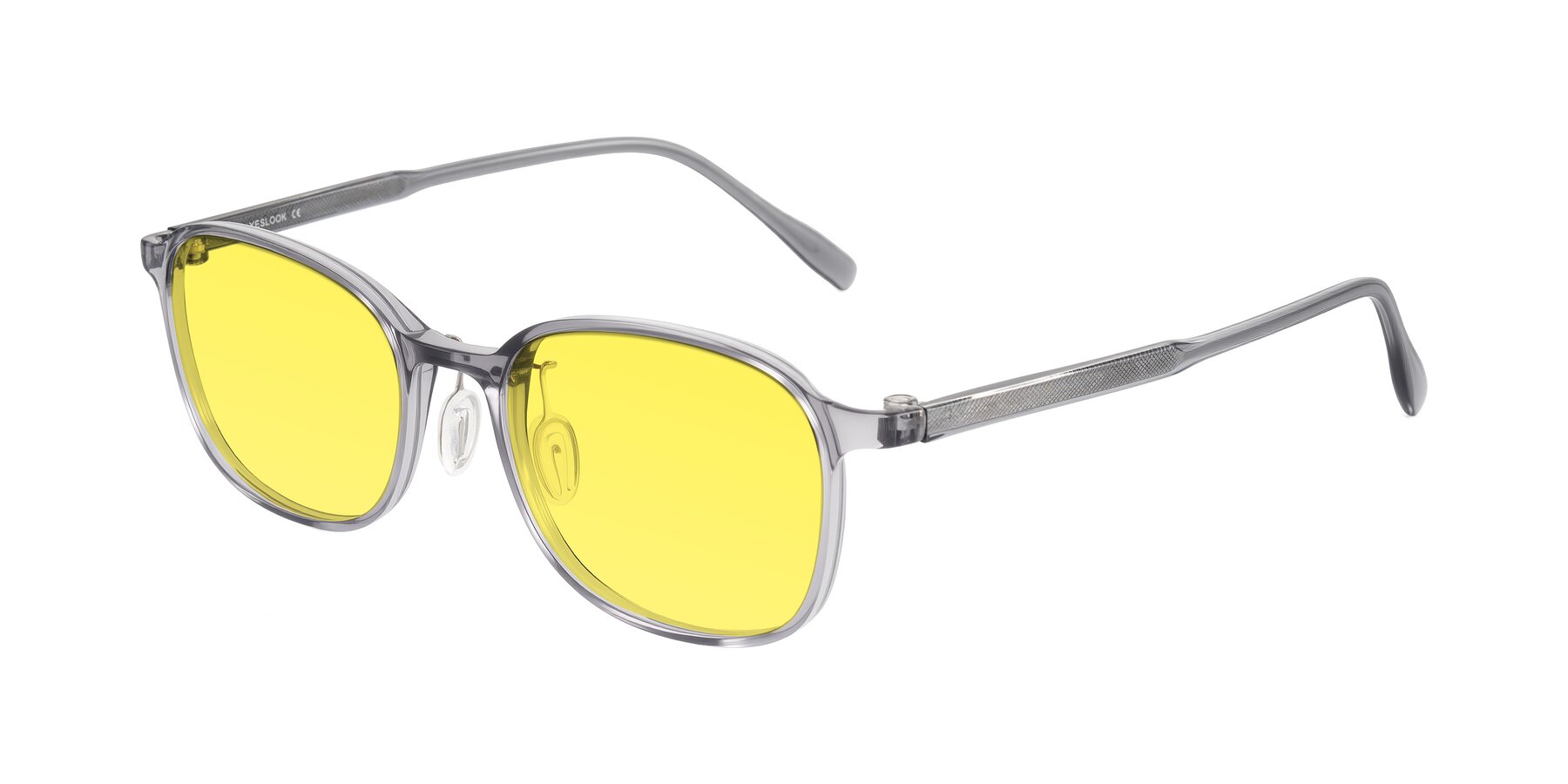 Angle of Sogge in Transparent Grayish Blue with Medium Yellow Tinted Lenses