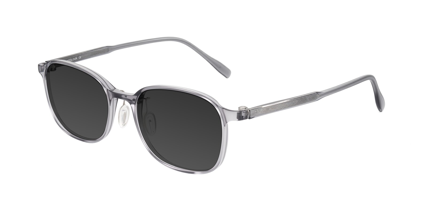 Angle of Sogge in Transparent Grayish Blue with Gray Tinted Lenses