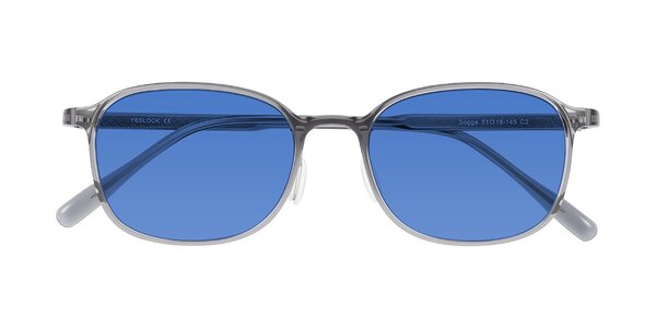 Front of Sogge in Transparent Grayish Blue