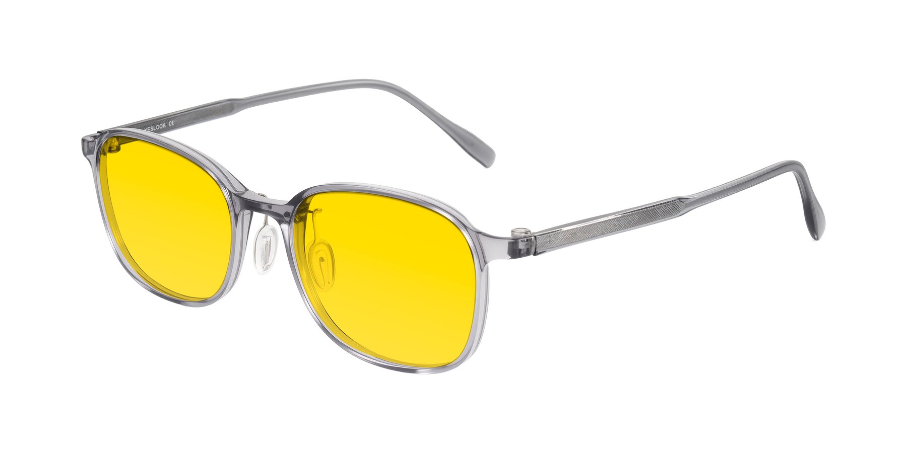 Angle of Sogge in Transparent Grayish Blue with Yellow Tinted Lenses