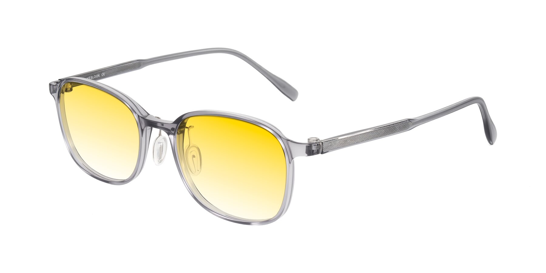 Angle of Sogge in Transparent Grayish Blue with Yellow Gradient Lenses