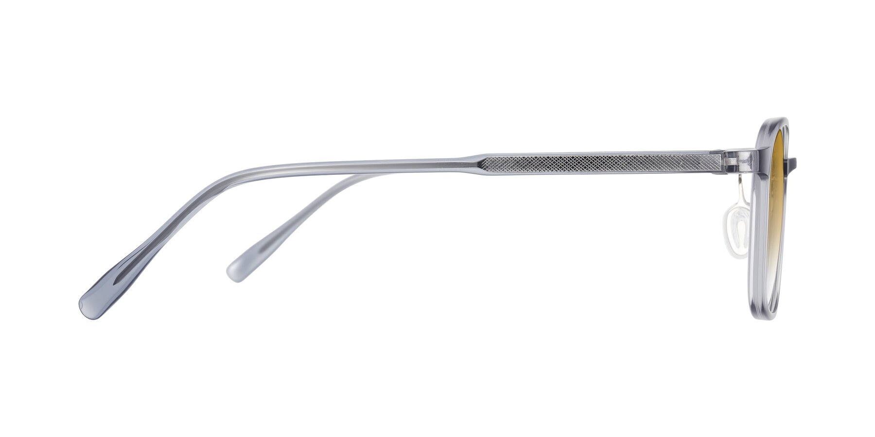 Side of Sogge in Transparent Grayish Blue with Champagne Gradient Lenses