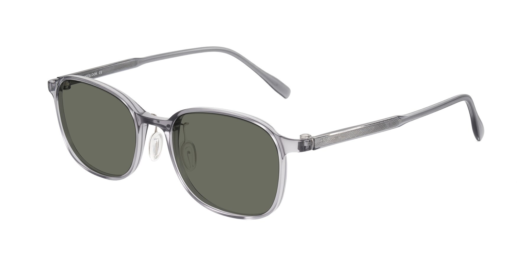 Angle of Sogge in Transparent Grayish Blue with Gray Polarized Lenses