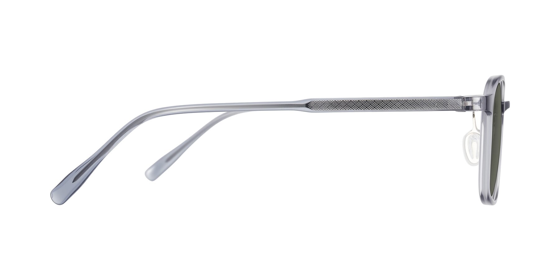 Side of Sogge in Transparent Grayish Blue with Gray Polarized Lenses