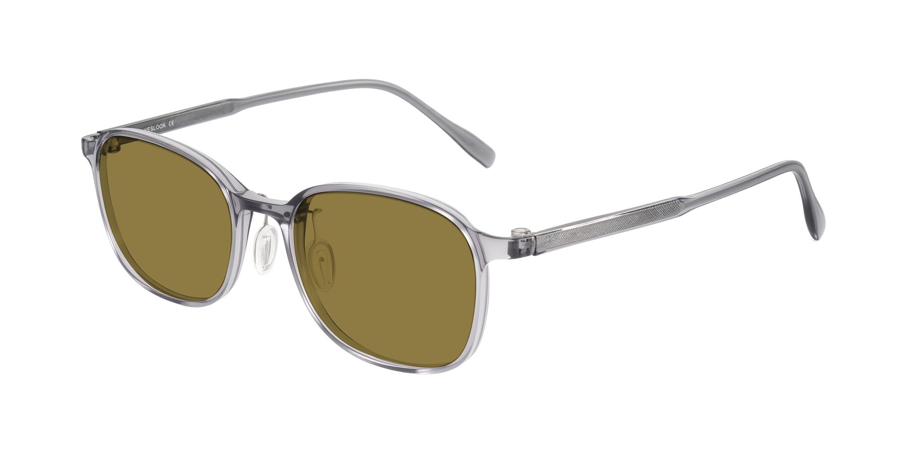 Angle of Sogge in Transparent Grayish Blue with Brown Polarized Lenses