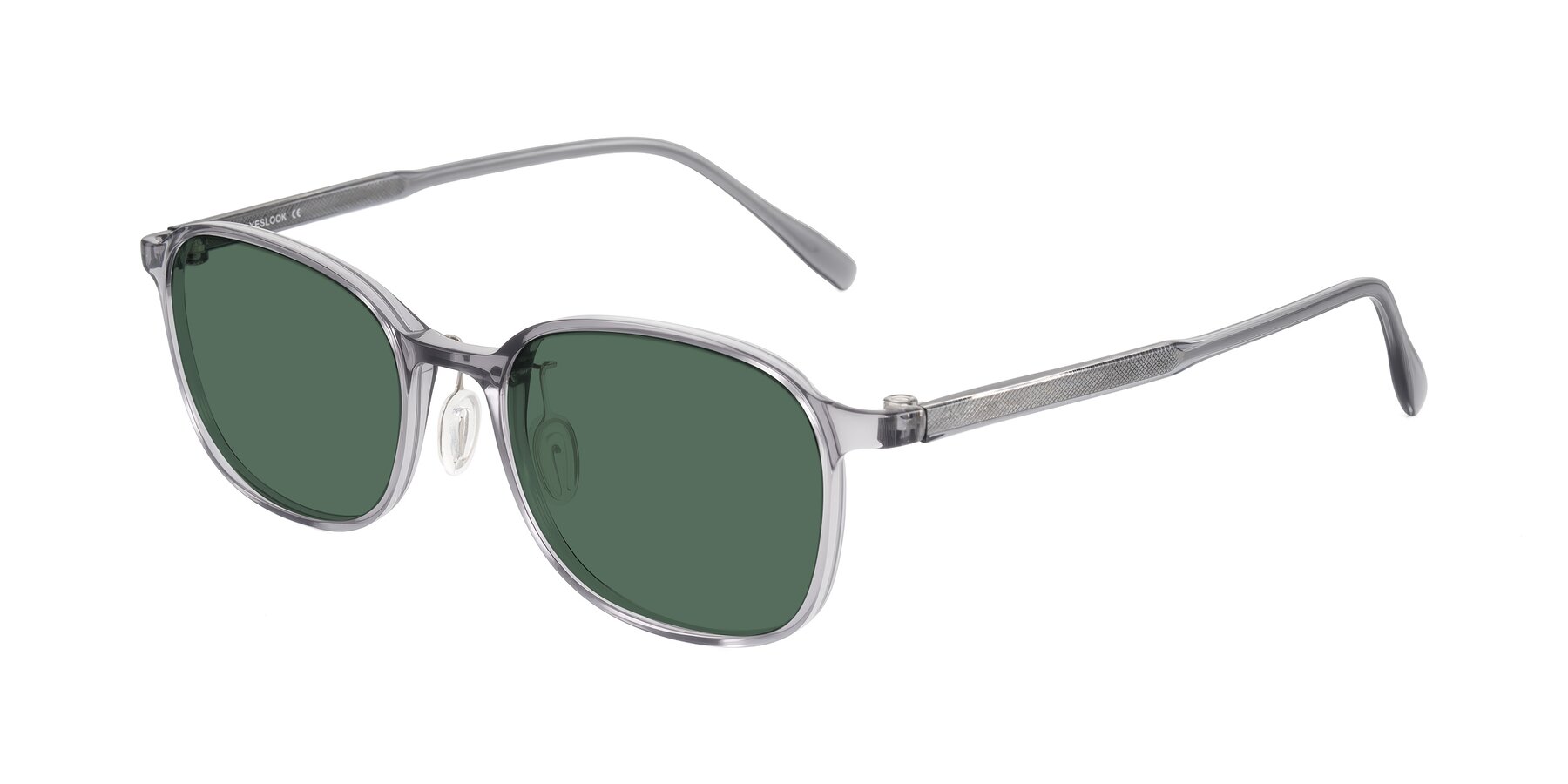 Angle of Sogge in Transparent Grayish Blue with Green Polarized Lenses