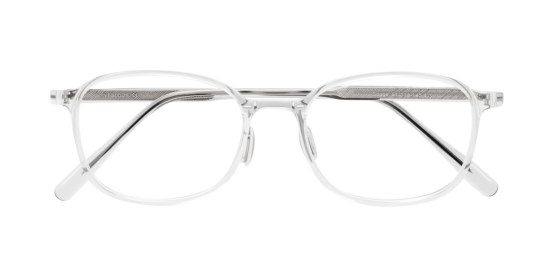 Folded Front of Sogge in Clear with Clear Eyeglass Lenses