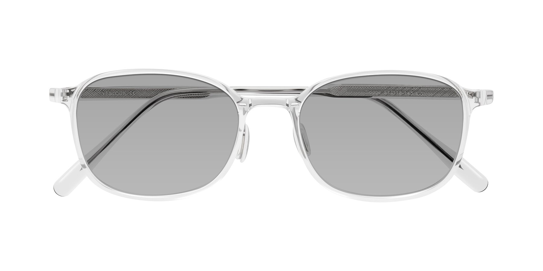 Folded Front of Sogge in Clear with Light Gray Tinted Lenses