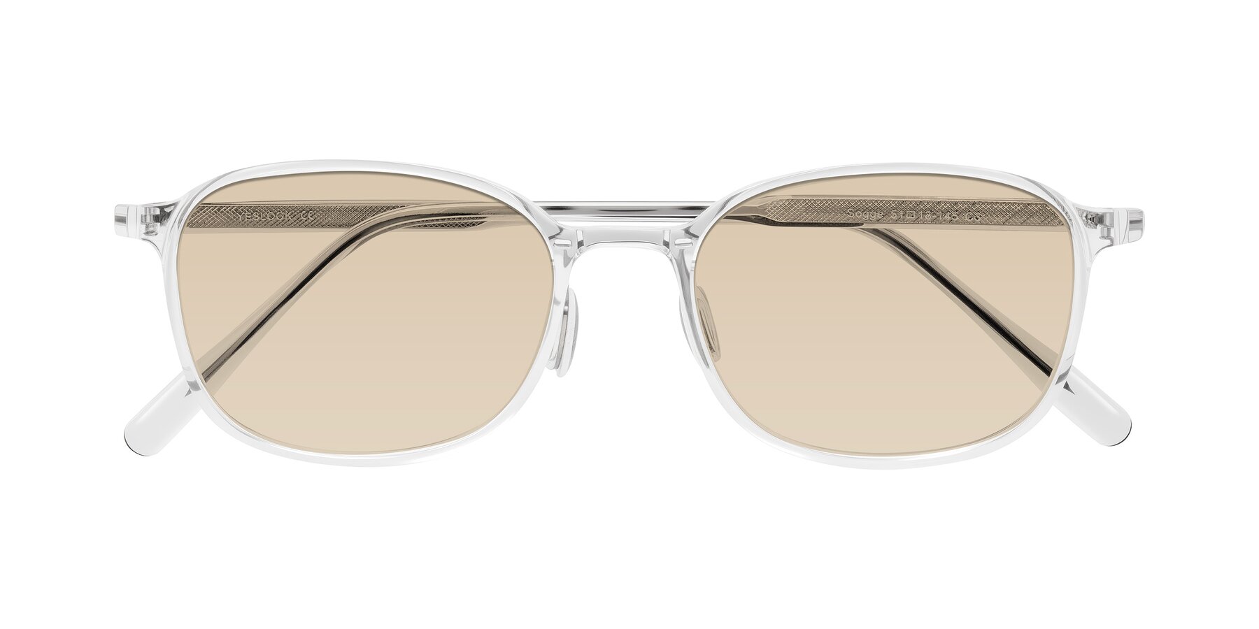 Folded Front of Sogge in Clear with Light Brown Tinted Lenses