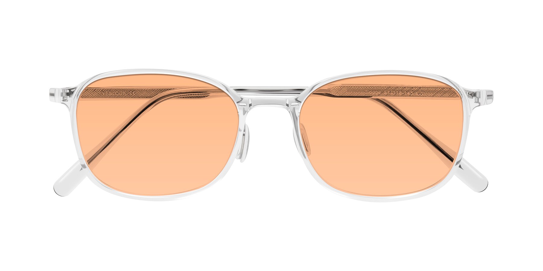 Folded Front of Sogge in Clear with Light Orange Tinted Lenses