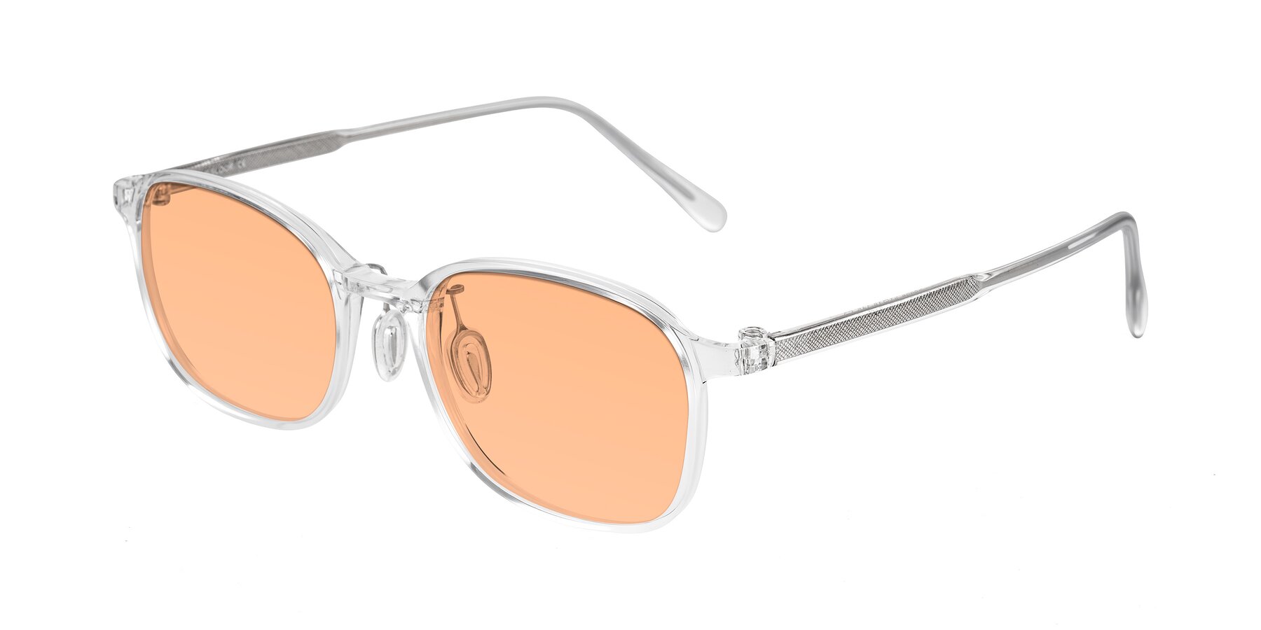 Angle of Sogge in Clear with Light Orange Tinted Lenses