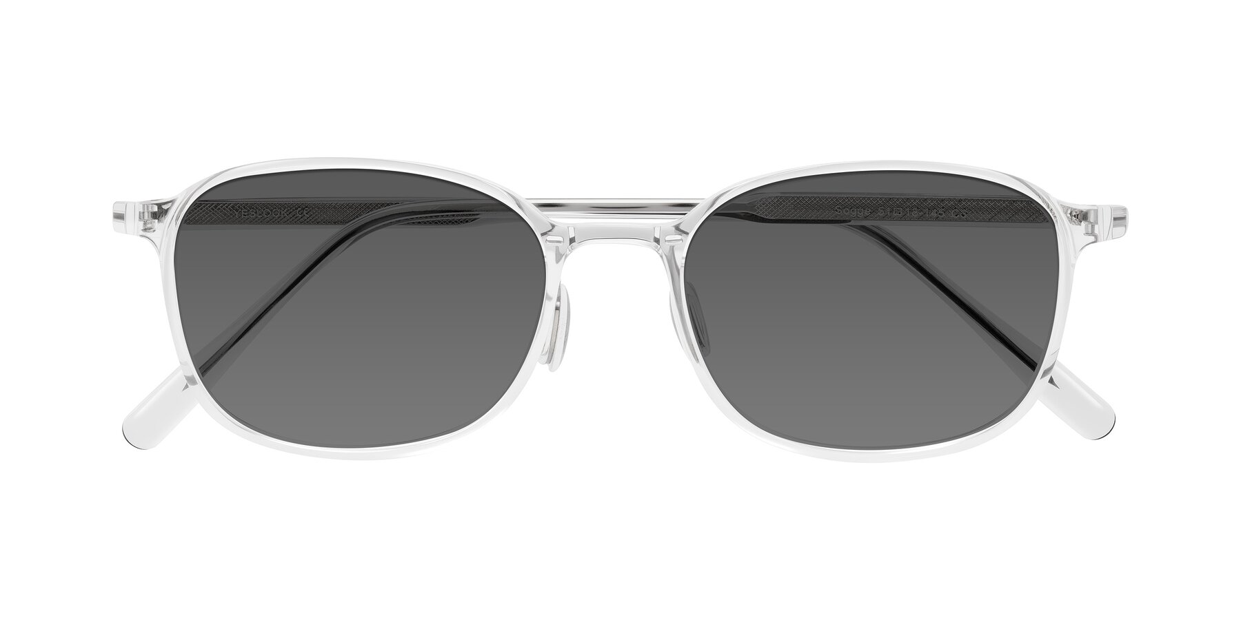 Folded Front of Sogge in Clear with Medium Gray Tinted Lenses
