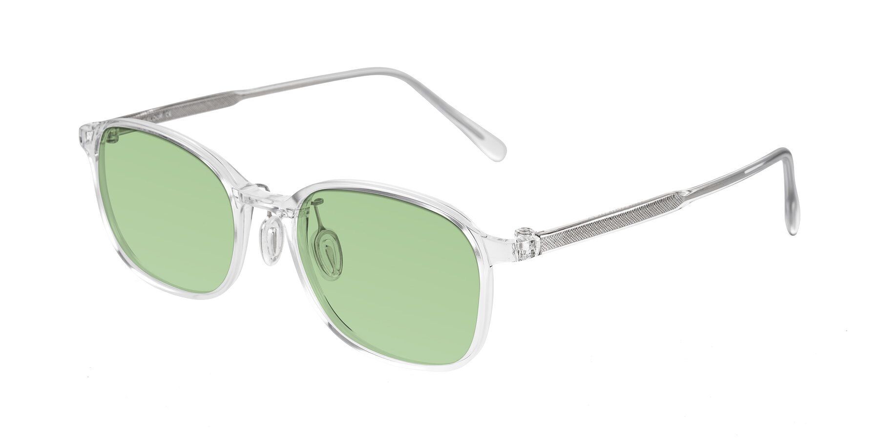 Angle of Sogge in Clear with Medium Green Tinted Lenses