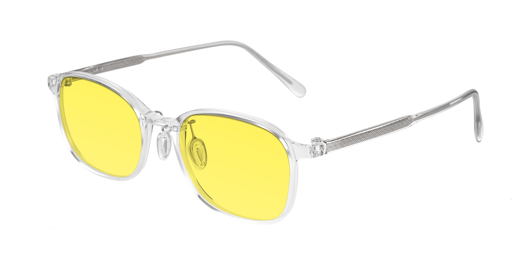 Angle of Sogge in Clear with Medium Yellow Tinted Lenses