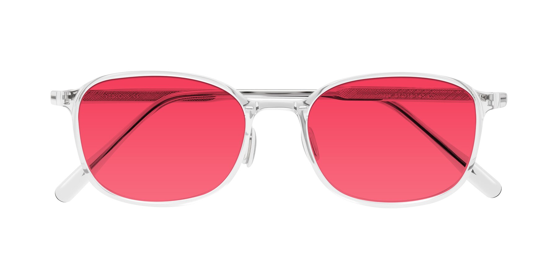 Folded Front of Sogge in Clear with Red Tinted Lenses