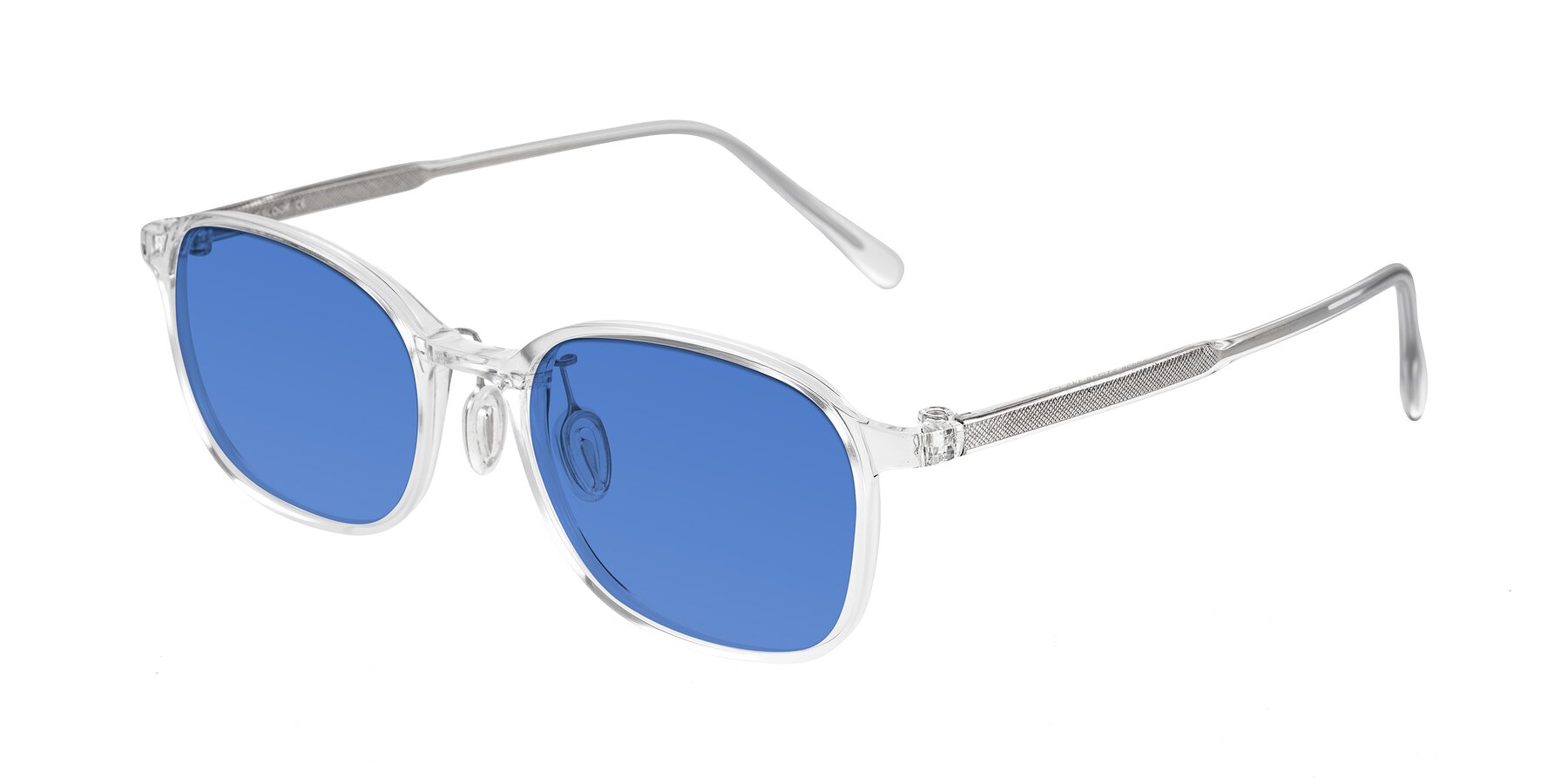 Angle of Sogge in Clear with Blue Tinted Lenses