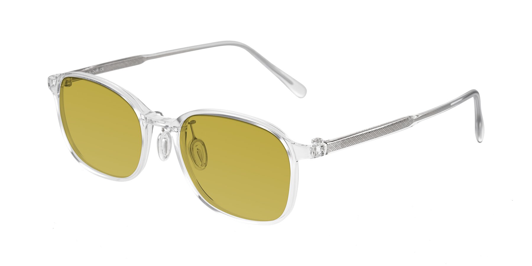 Angle of Sogge in Clear with Champagne Tinted Lenses