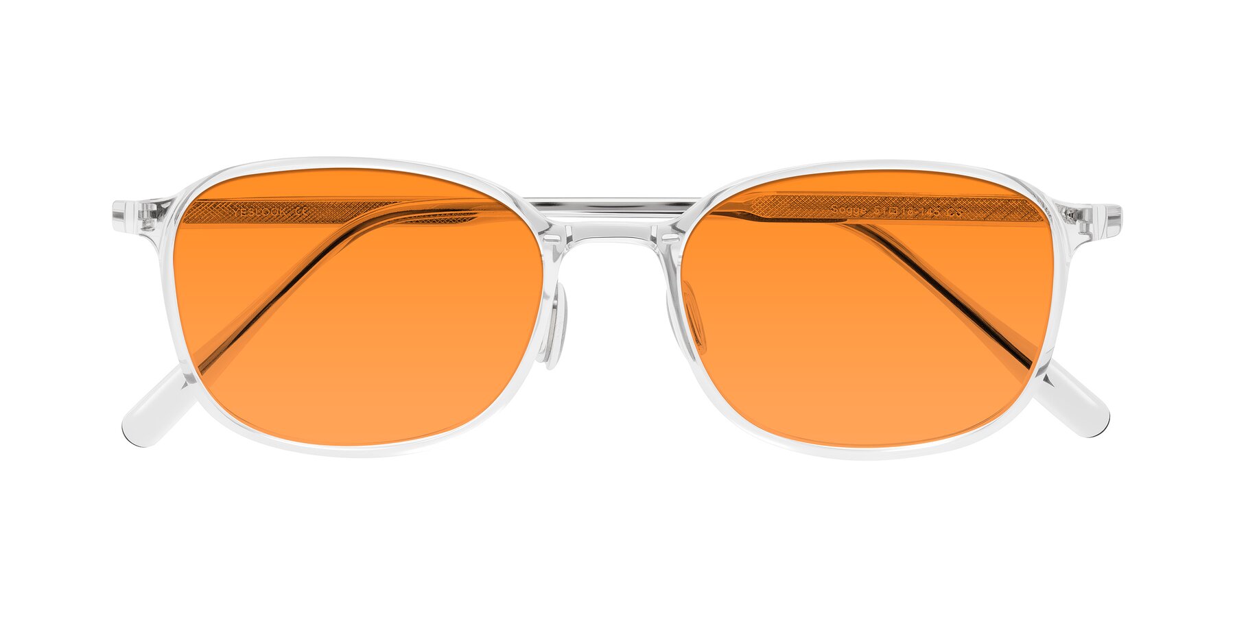 Folded Front of Sogge in Clear with Orange Tinted Lenses