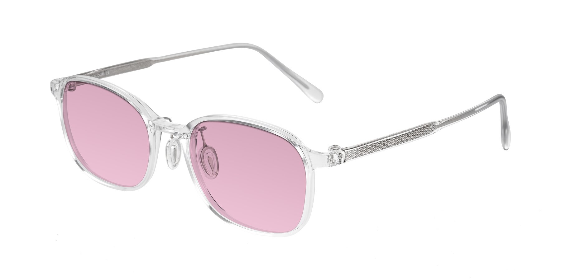 Angle of Sogge in Clear with Light Wine Tinted Lenses