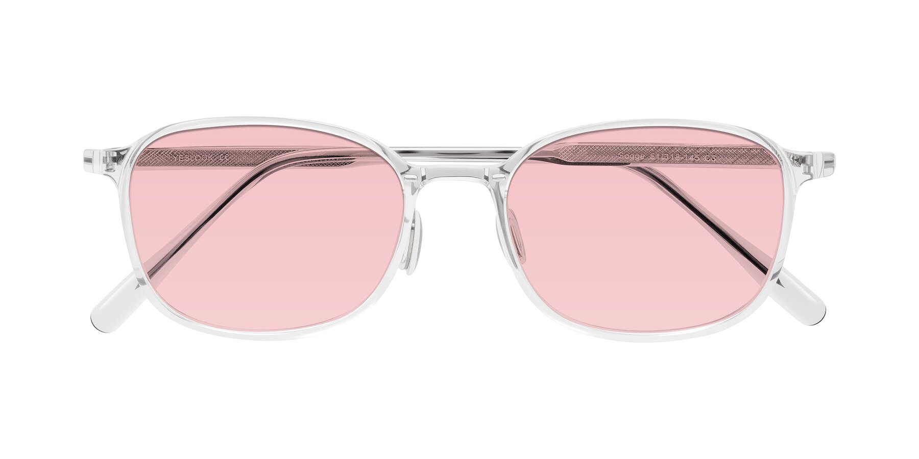 Folded Front of Sogge in Clear with Light Garnet Tinted Lenses