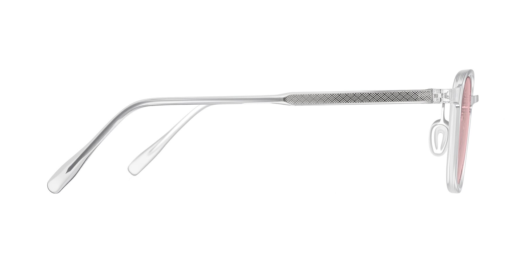 Side of Sogge in Clear with Light Garnet Tinted Lenses