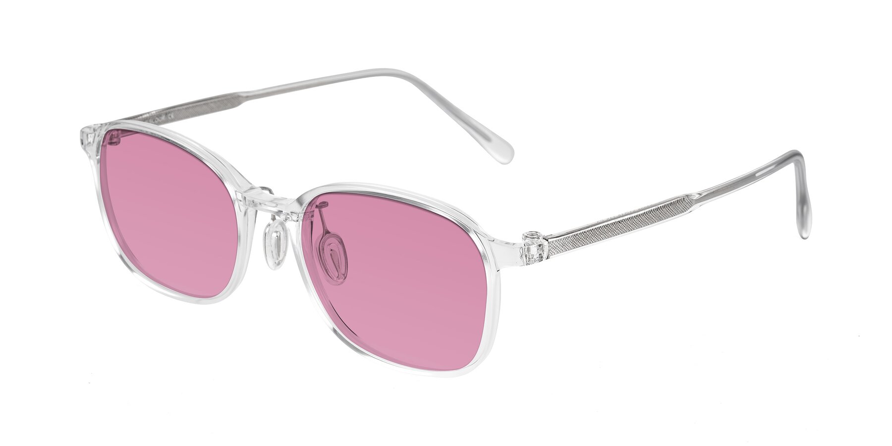 Angle of Sogge in Clear with Medium Wine Tinted Lenses