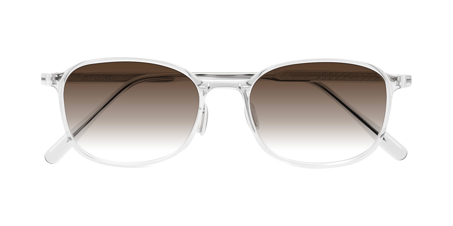 Folded Front of Sogge in Clear with Brown Gradient Lenses