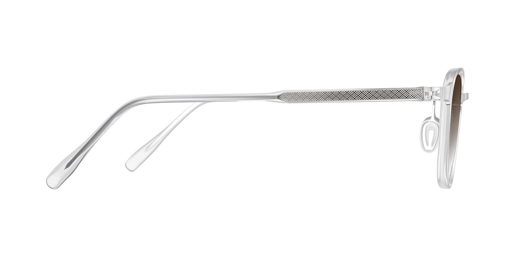 Side of Sogge in Clear with Brown Gradient Lenses