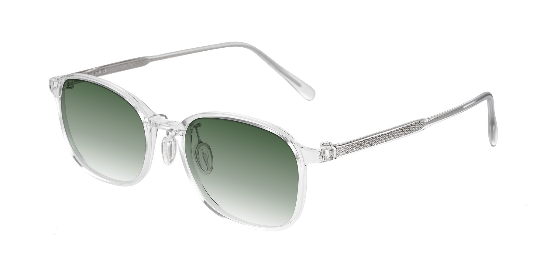 Angle of Sogge in Clear with Green Gradient Lenses