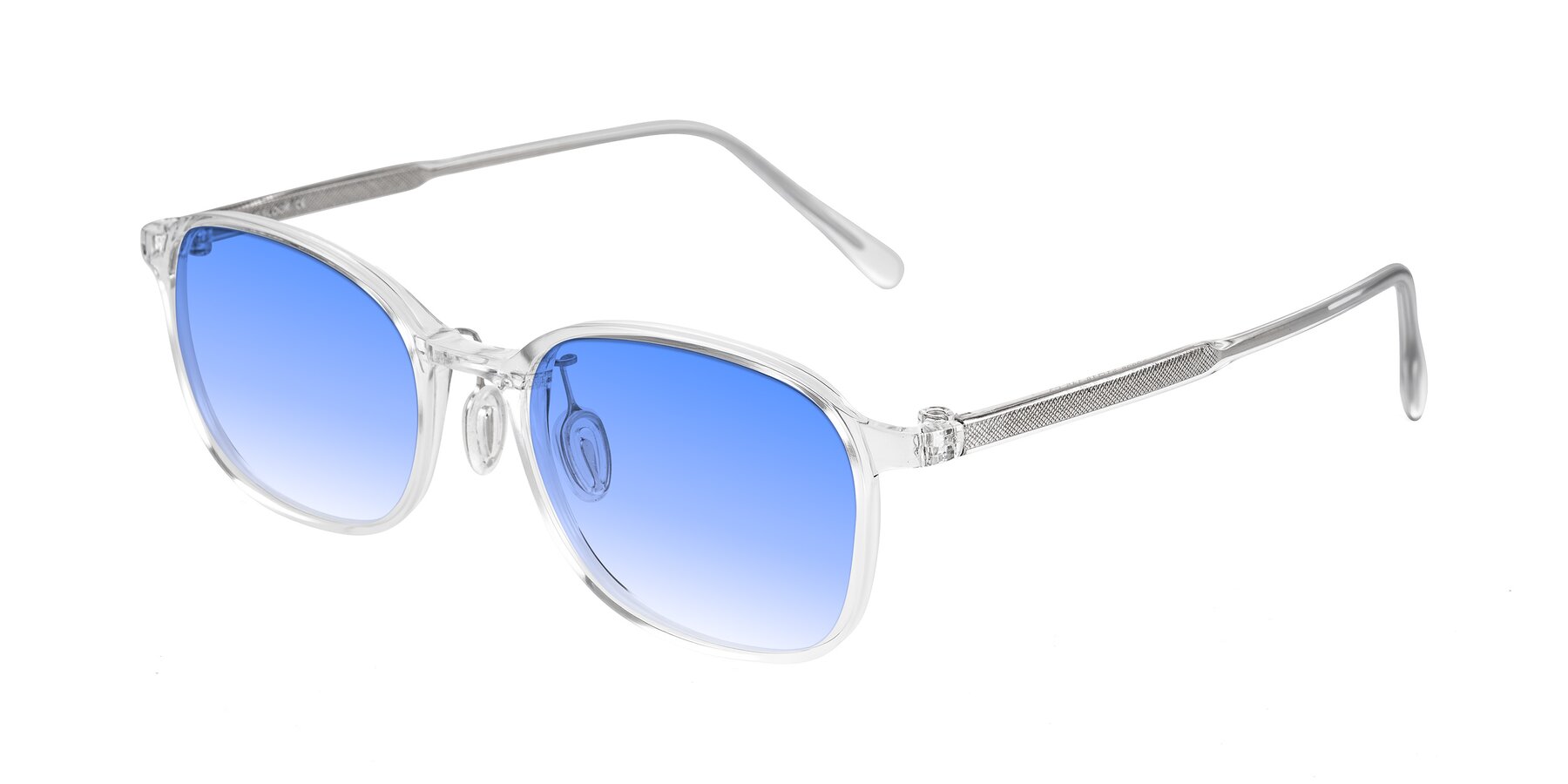 Angle of Sogge in Clear with Blue Gradient Lenses